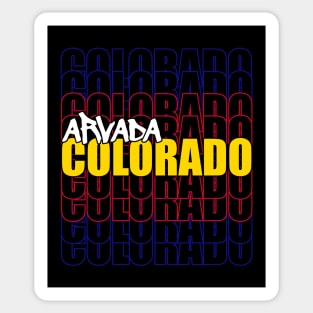 Arvada Colorado Typography State Flag Sticker